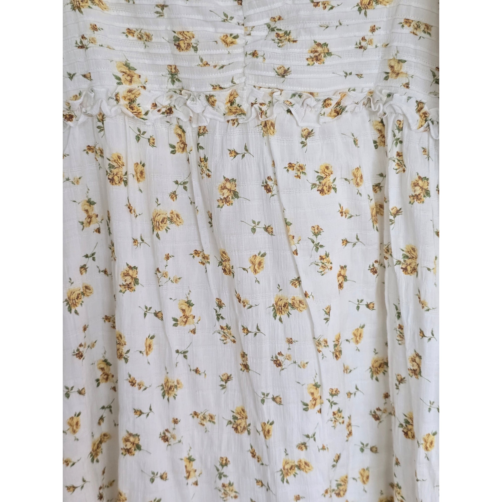 Auguste Isla Priya Floral Midi Dress Puff Sleeve White Size: Xxl Nwt — image 4 of 6